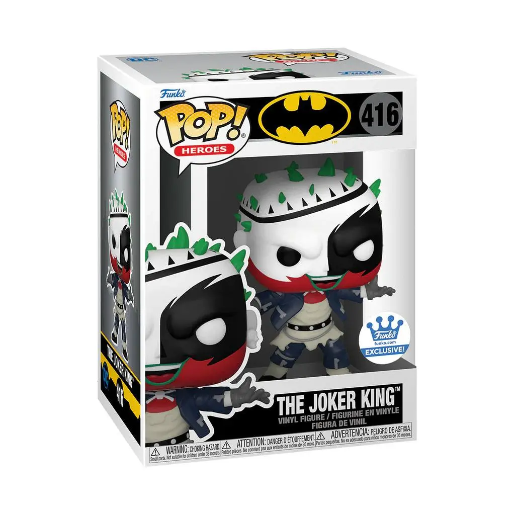 DC Comics POP! Heroes Vinyl figura The Joker King Exkluzív 9 cm termékfotó