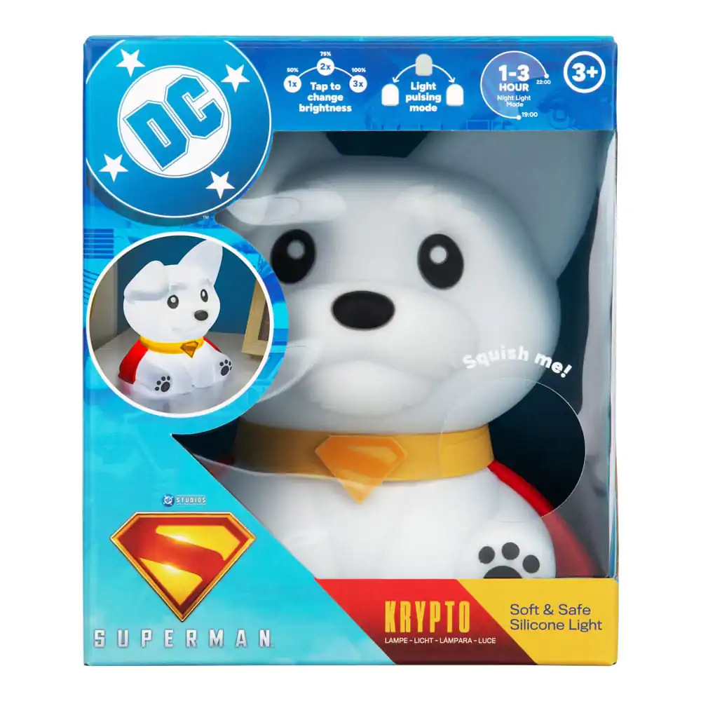 DC Comics Squishy Glo Superman Krypto szilikon lámpa 17 cm termékfotó