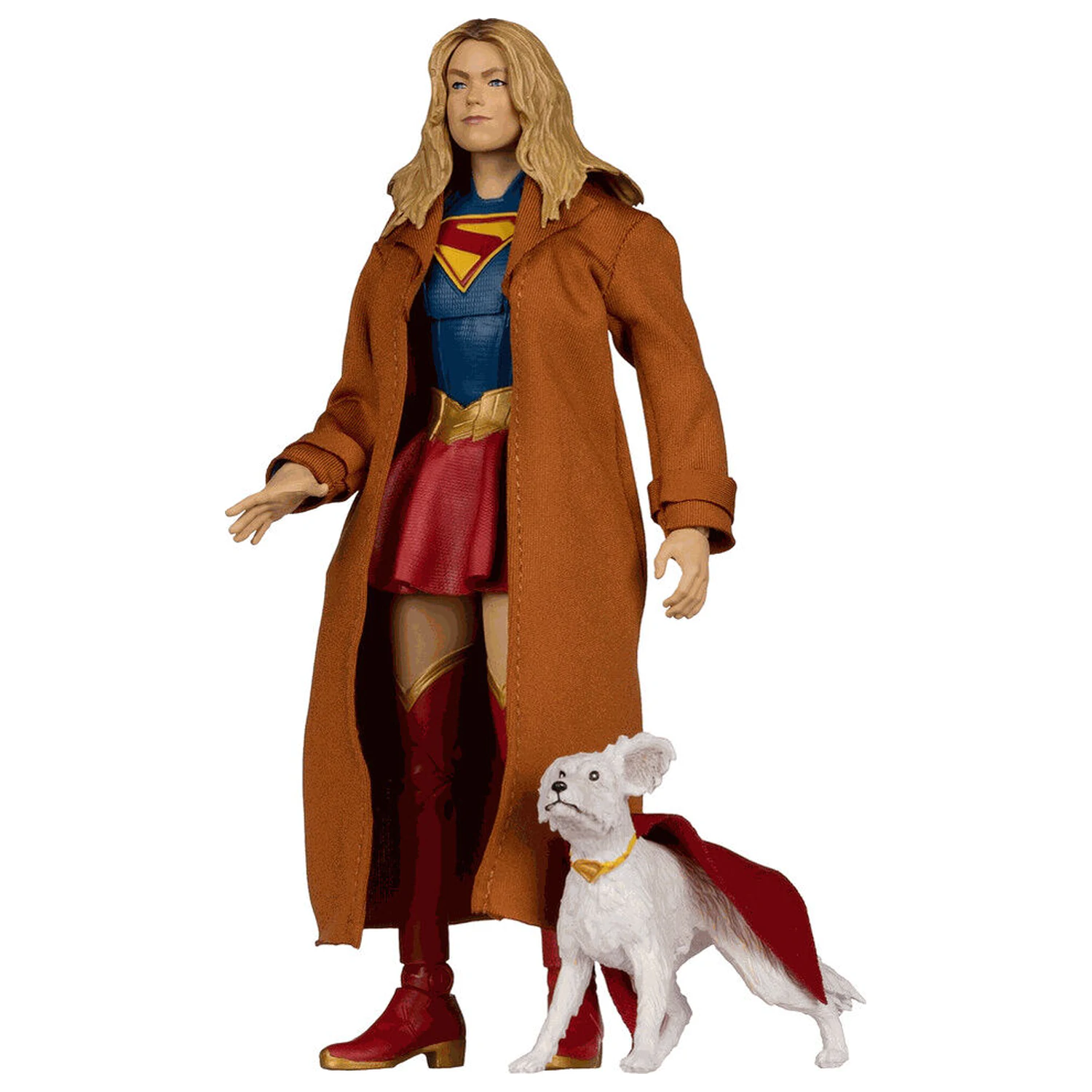 DC Comics Supergirl Deluxe Theatrical Edition Gold Label Collection Supergirl & Puppy Kripto figura 18cm termékfotó