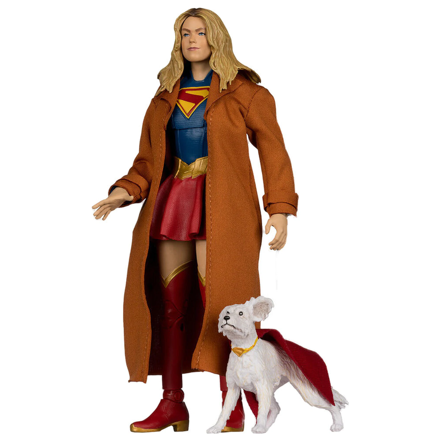 DC Comics Supergirl Deluxe Theatrical Edition Gold Label Collection Supergirl & Puppy Kripto figura 18cm termékfotó