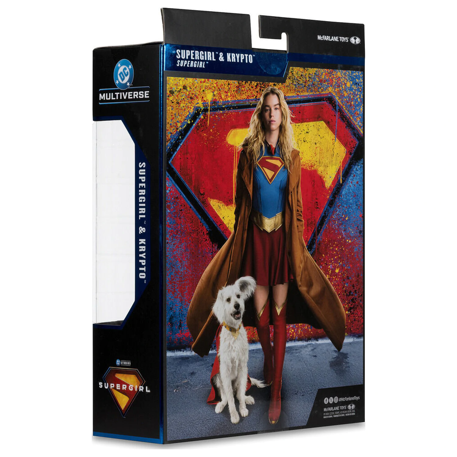DC Comics Supergirl Deluxe Theatrical Edition Gold Label Collection Supergirl & Puppy Kripto figura 18cm termékfotó