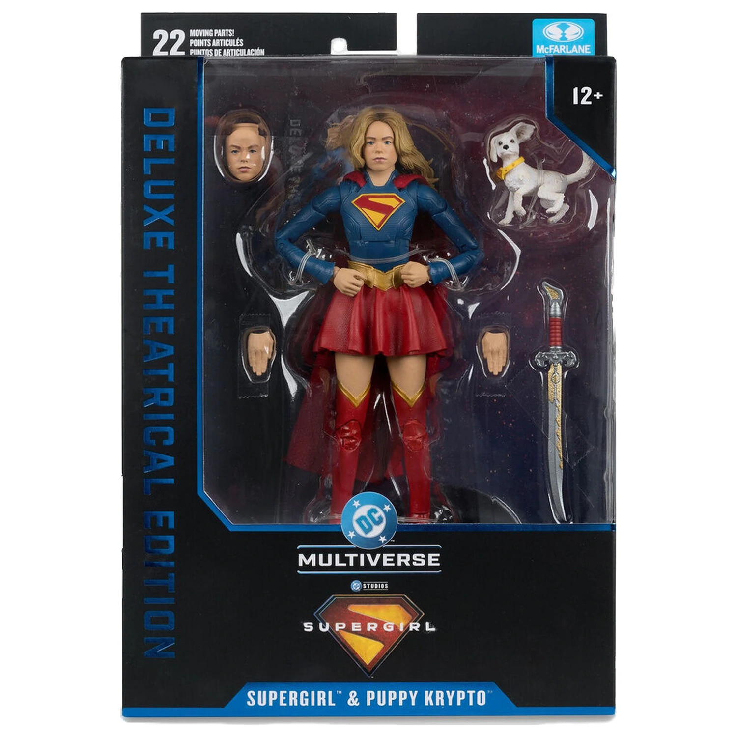 DC Comics Supergirl Deluxe Theatrical Edition Supergirl & Puppy Kripto figura 18cm termékfotó