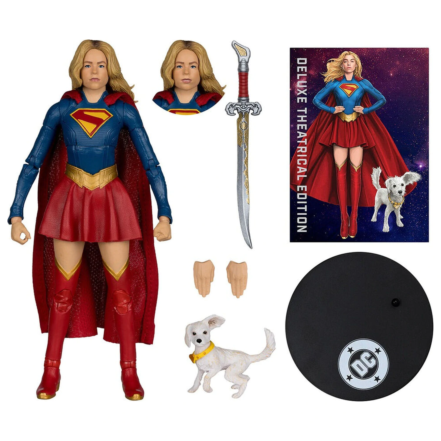DC Comics Supergirl Deluxe Theatrical Edition Supergirl & Puppy Kripto figura 18cm termékfotó