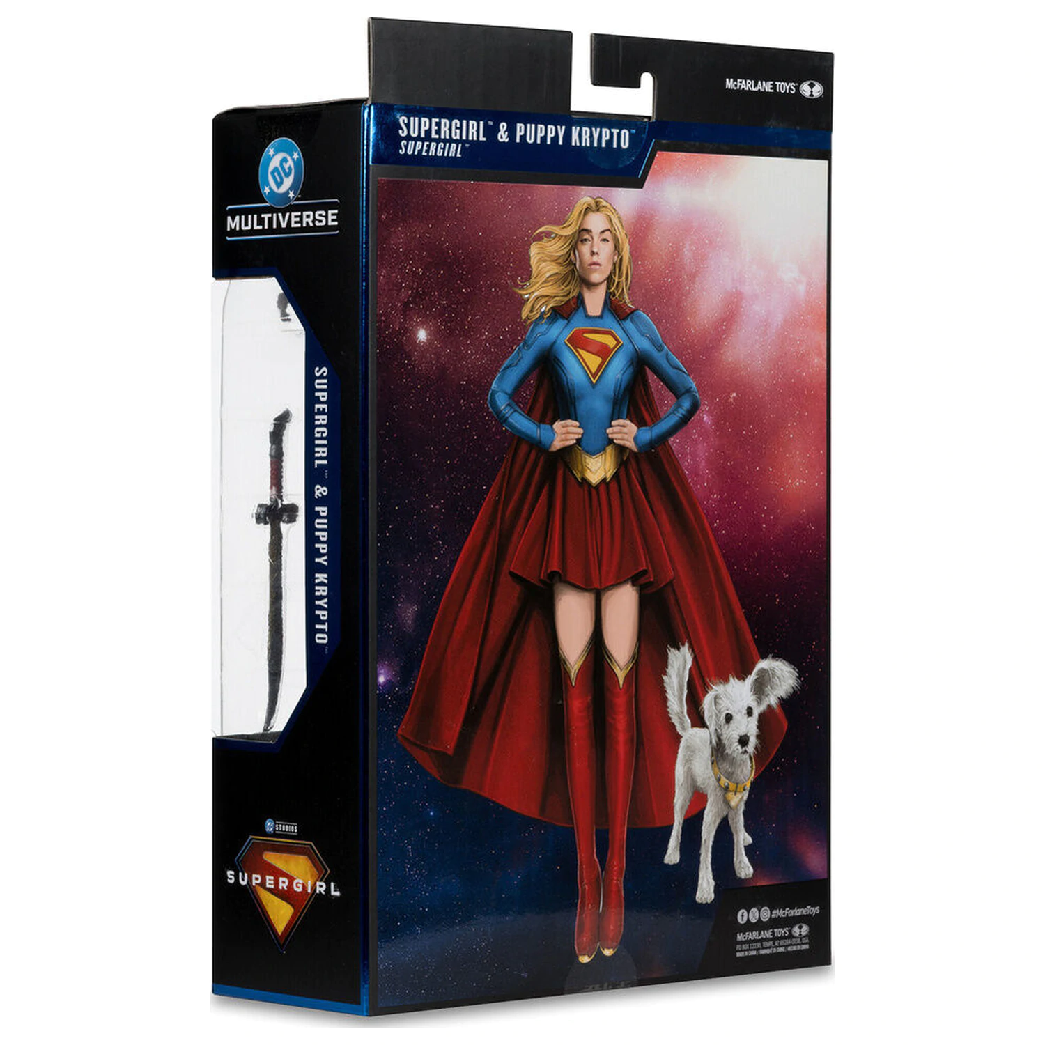 DC Comics Supergirl Deluxe Theatrical Edition Supergirl & Puppy Kripto figura 18cm termékfotó
