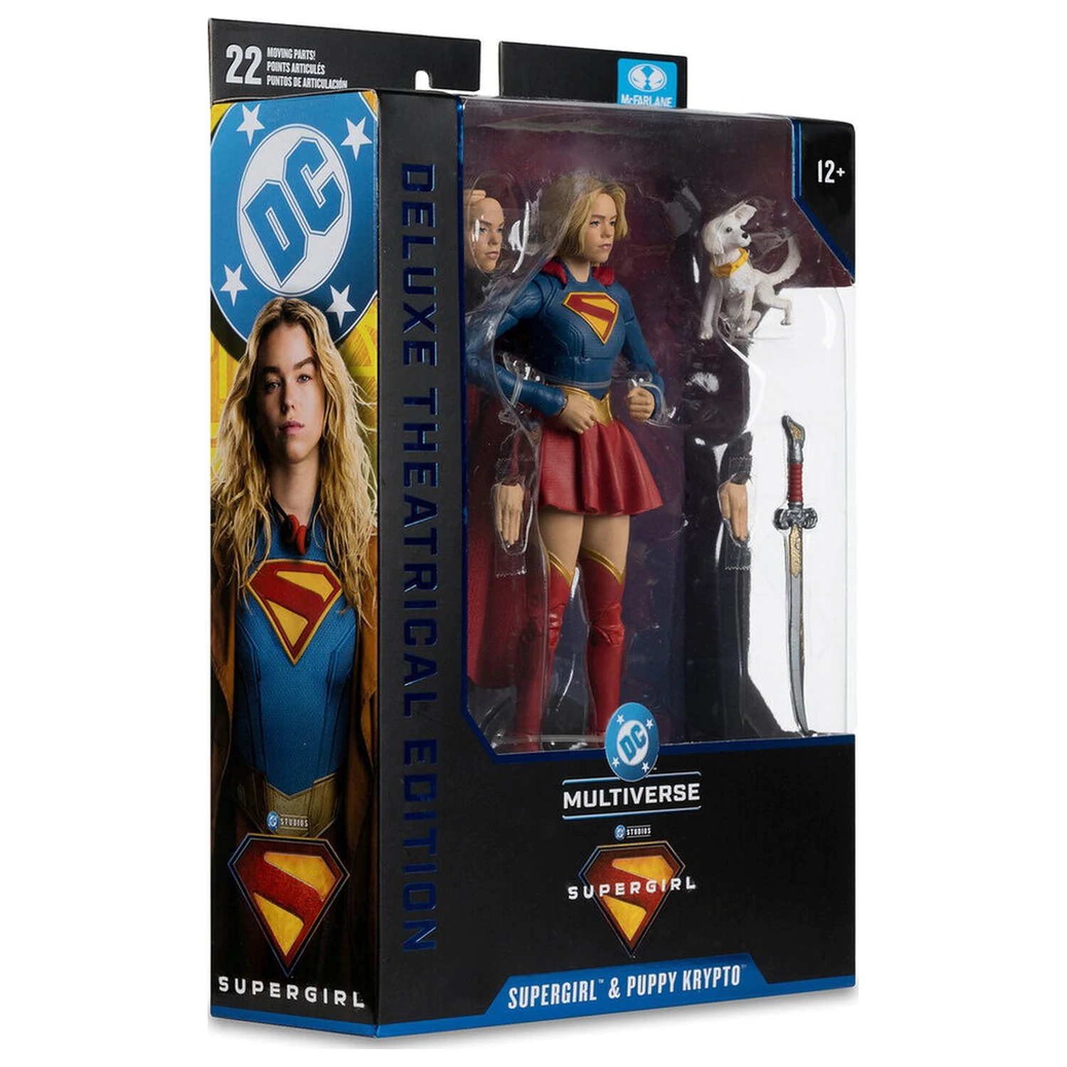 DC Comics Supergirl Deluxe Theatrical Edition Supergirl & Puppy Kripto figura 18cm termékfotó