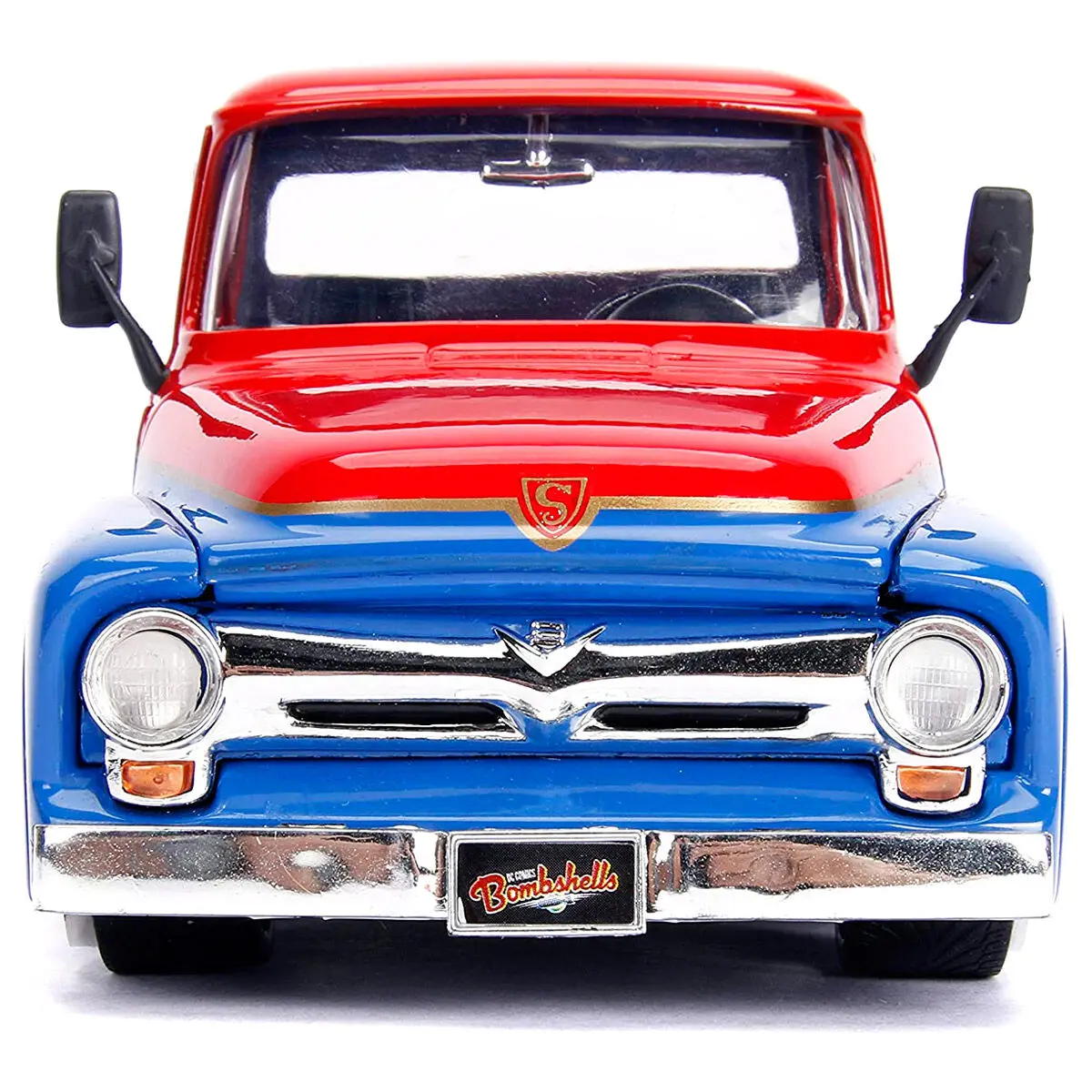 DC Comics Supergirl Ford F-100 Pickup 1956 metál kocsi &amp; figura csomag termékfotó