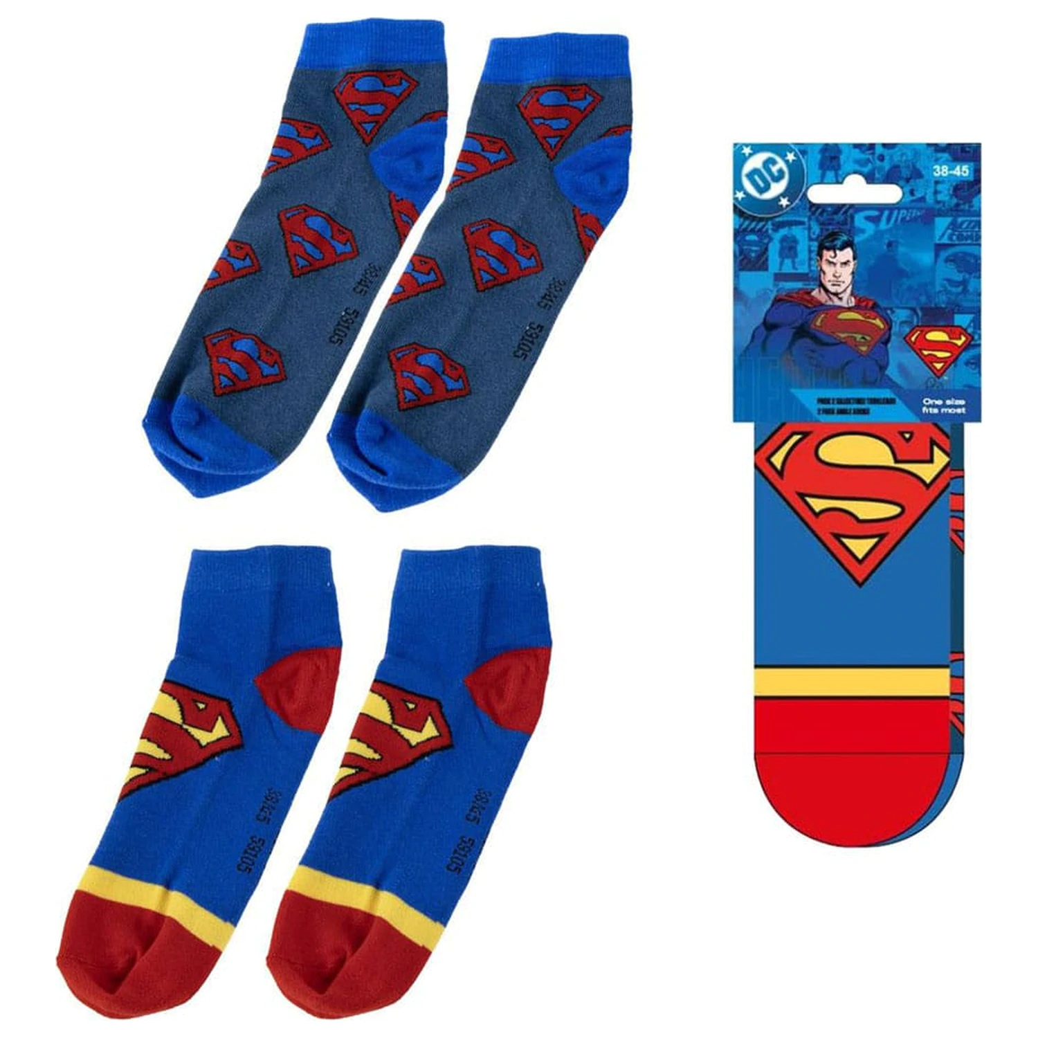 DC Comics Superman 2 db-os zokni csomag 38-45 termékfotó
