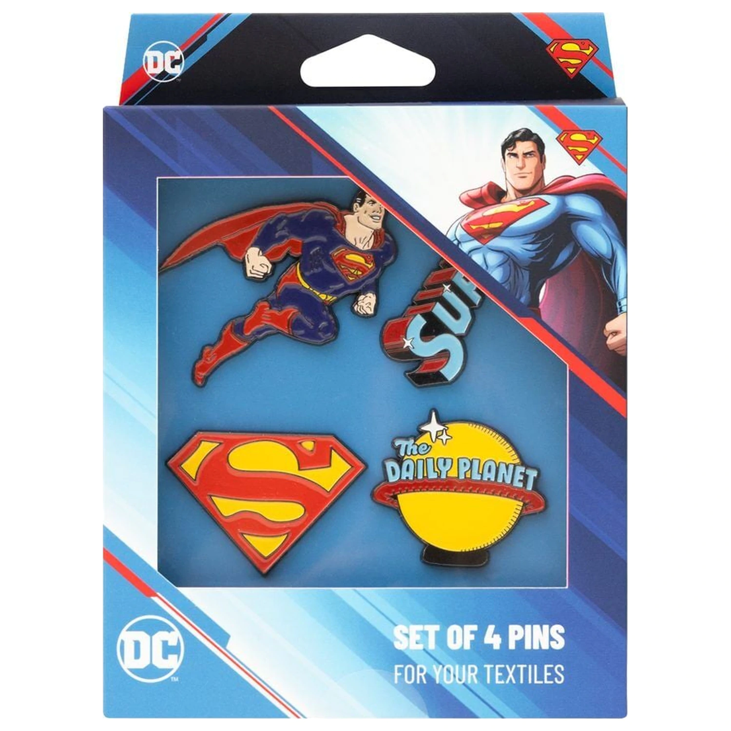 DC Comics Superman 4 db-os kitűző csomag termékfotó