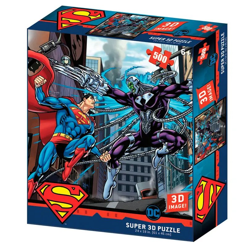 DC Comics Superman vs Braniac Prime 3D puzzle 500db-os termékfotó