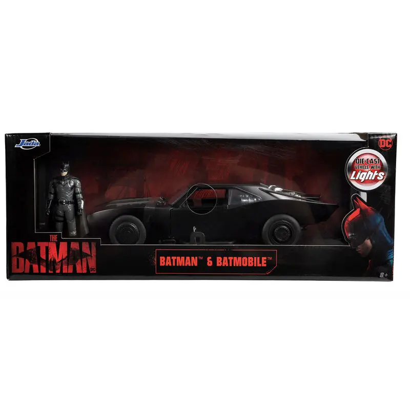 DC Comics The Batman Batmobil fém autómodell és Batman figura csomag termékfotó
