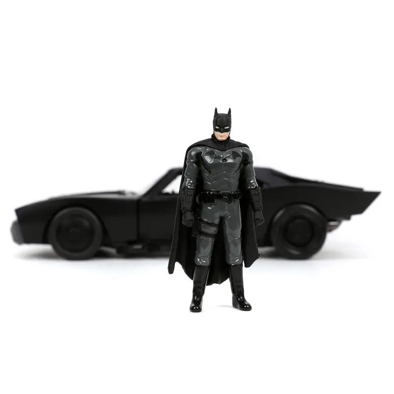 DC Comics The Batman Batmobil fém autómodell + Batman figura csomag termékfotó