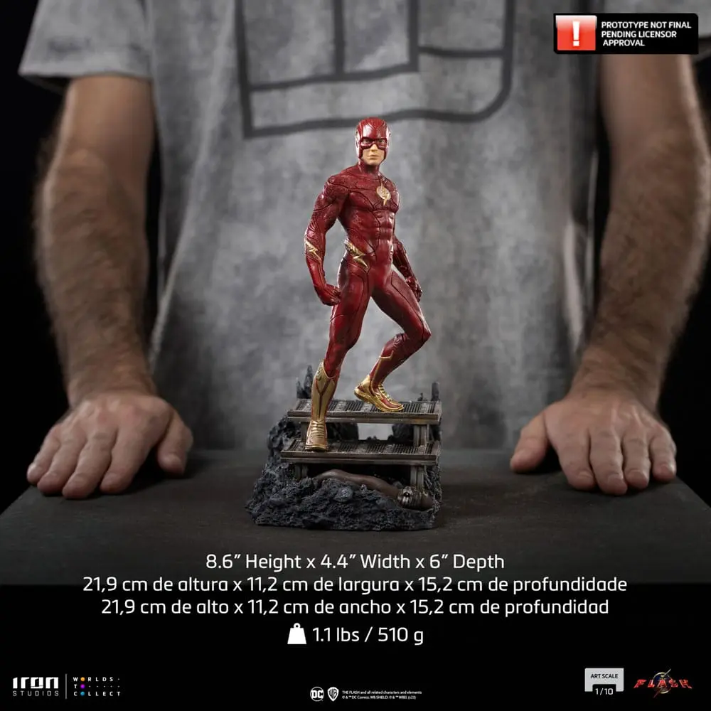 DC Comics The Flash Movie Art Scale 1/10 The Flash szobor figura 22 cm termékfotó