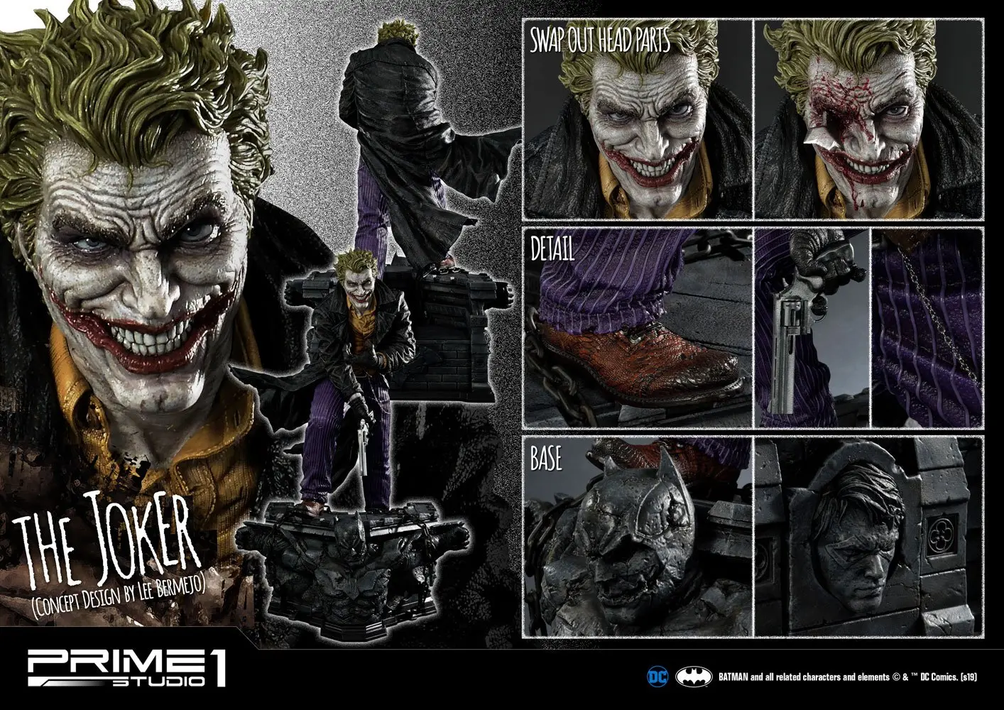 DC Comics The Joker by Lee Bermejo szobor figura 71 cm termékfotó