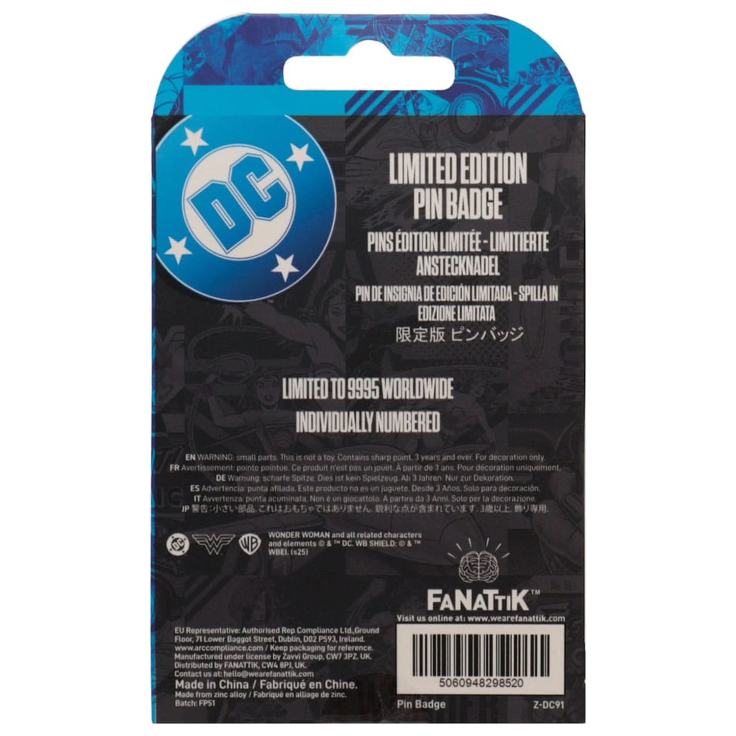 DC Comics Wonder Woman Amazon Warrior kitűző Limitált kiadás    termékfotó