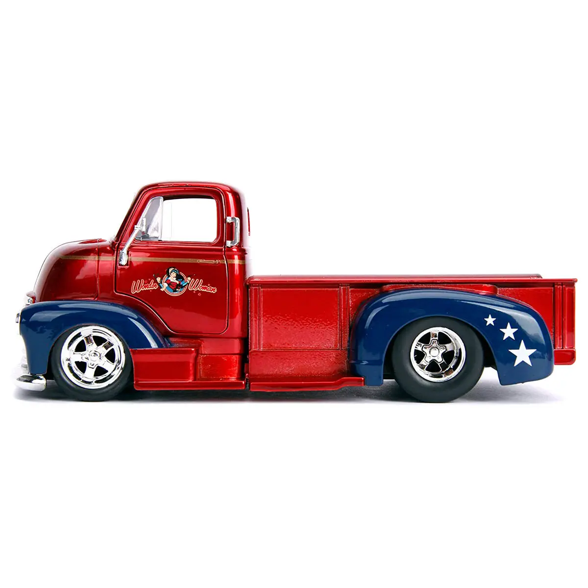 DC Comics Wonder Woman Chevy Coe Pickup 1952 metál kocsi &amp; figura csomag termékfotó