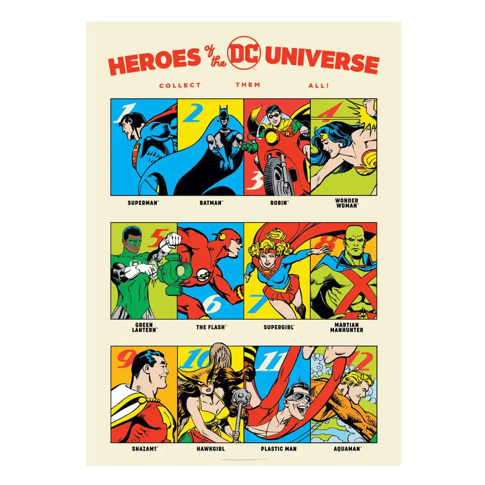 DC Comis Art Print 90th Anniversary Heroes Limitált kiadás 42 x 30 cm termékfotó