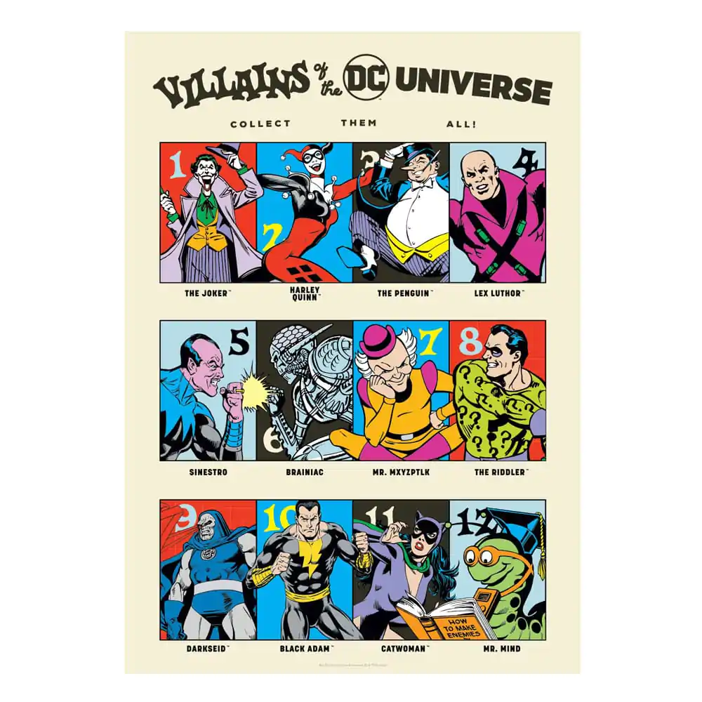 DC Comis Art Print 90th Anniversary Villains Limitált kiadás 42 x 30 cm termékfotó