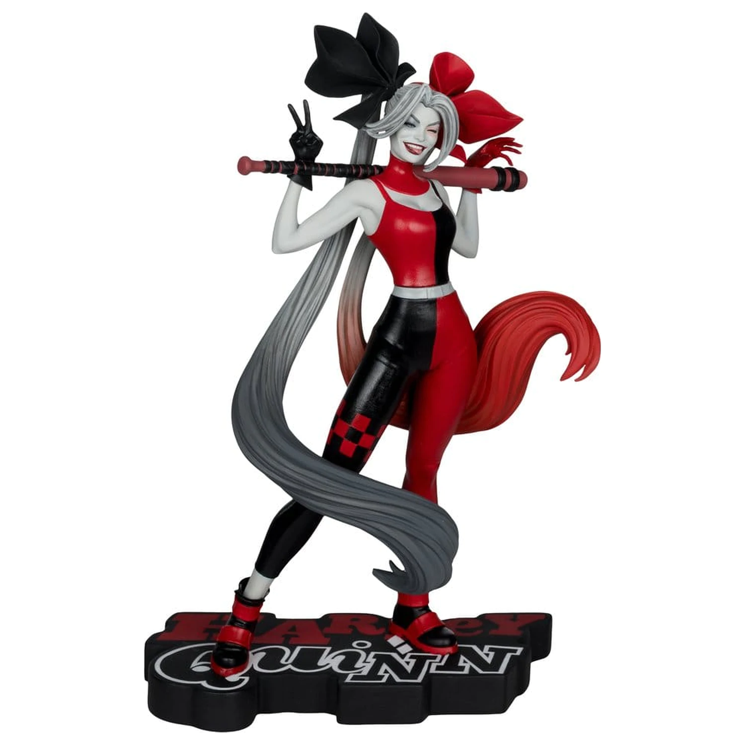 DC Direct Harley Quinn: Red, White & Black szobor figura 1/10 Harley Quinn by Alex Garner 21 cm termékfotó