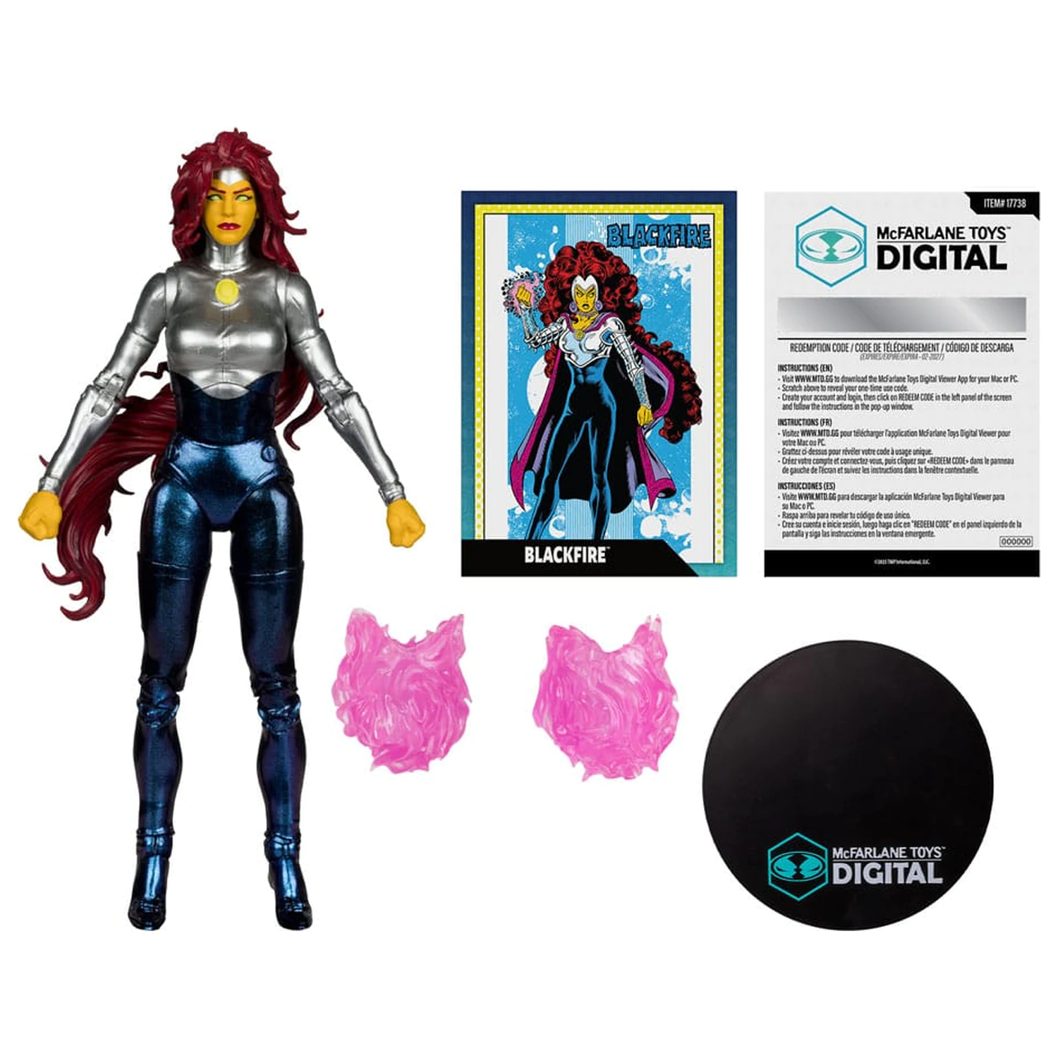DC Direct McFarlane Toys Digital Blackfire (The New Teen Titans) akciófigura 18 cm termékfotó