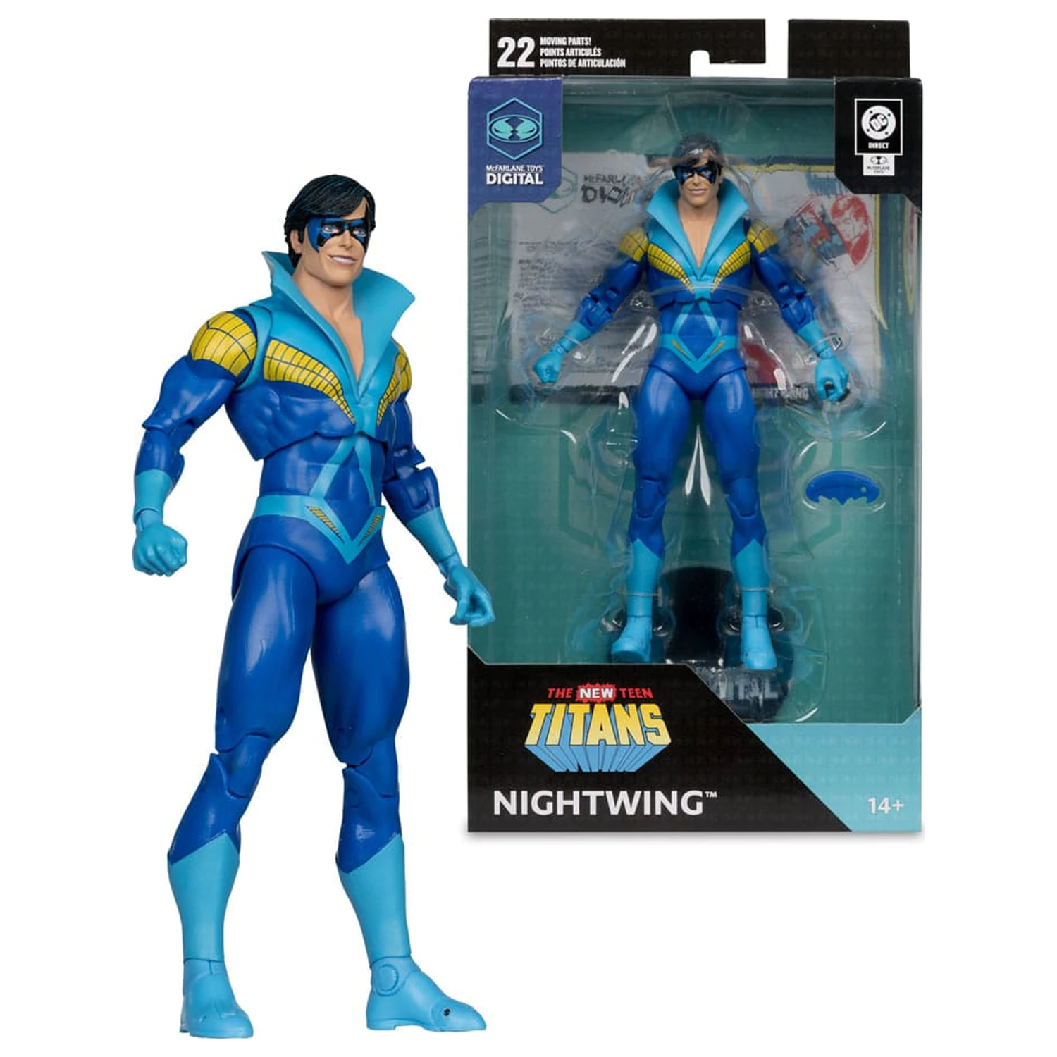 DC Direct McFarlane Toys Digital Nightwing (Teen Titans) akciófigura 18 cm termékfotó