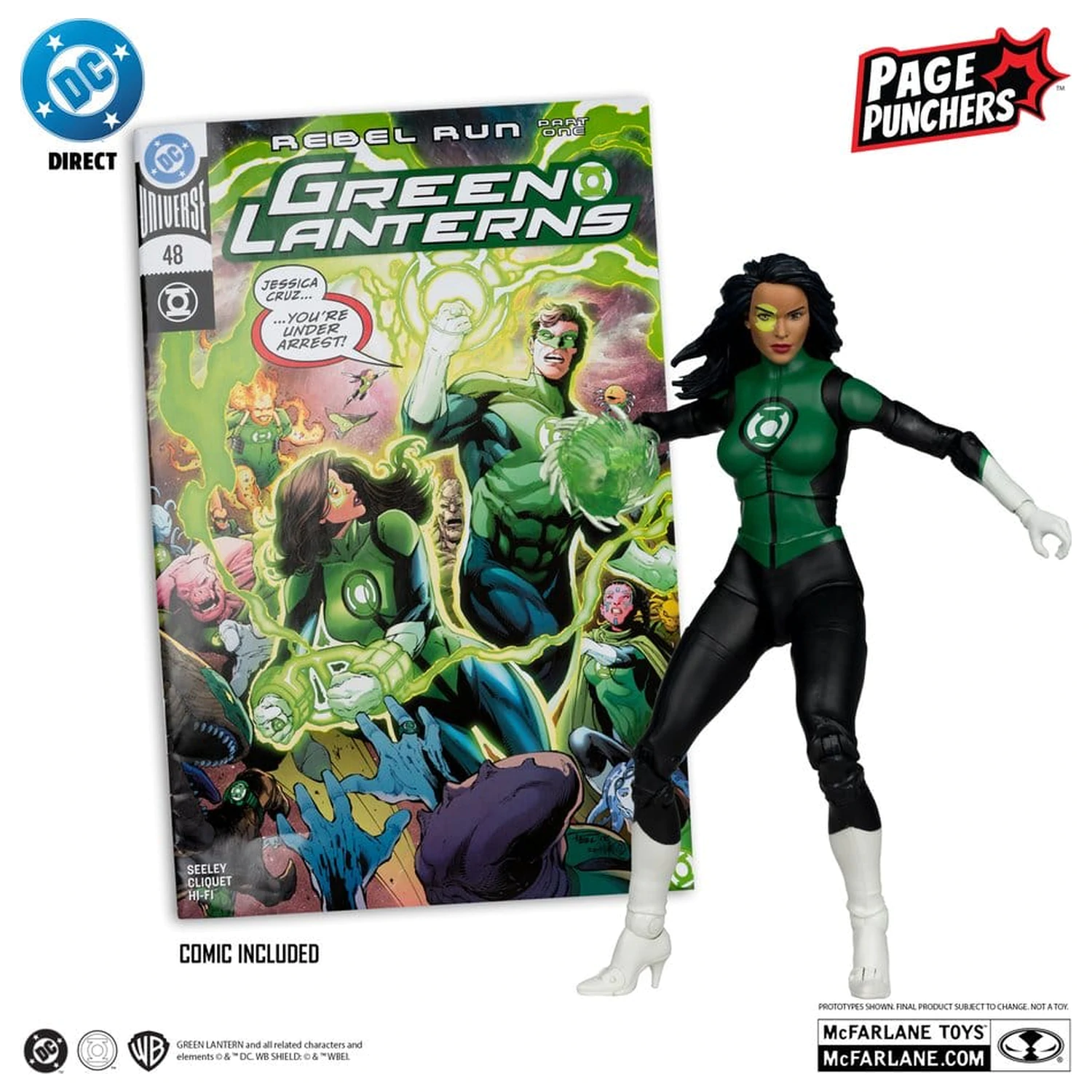 DC Direct Page Punchers akciófigura Jessica Cruz (Green Lanterns # 48) (Red Platinum Edition) 18 cm termékfotó