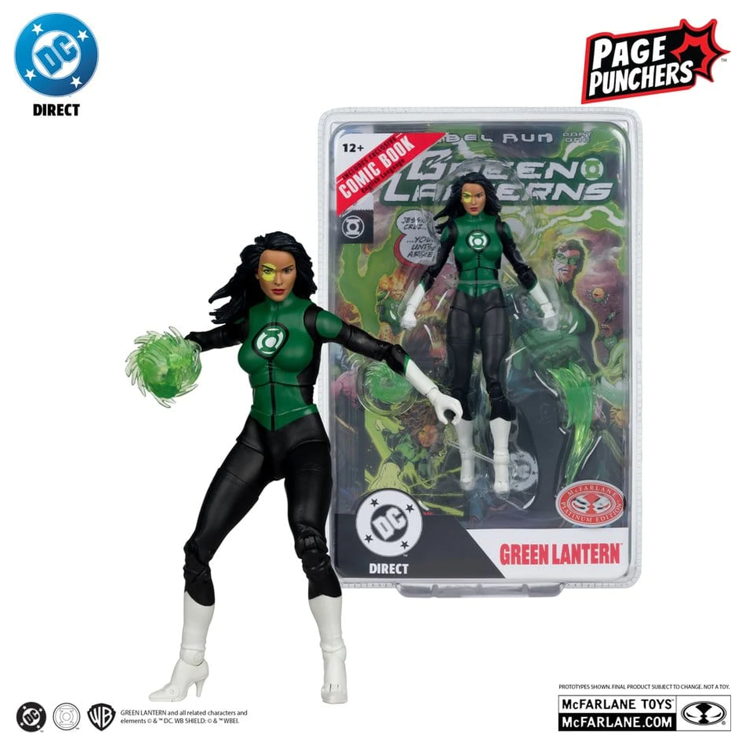 DC Direct Page Punchers akciófigura Jessica Cruz (Green Lanterns # 48) (Red Platinum Edition) 18 cm termékfotó