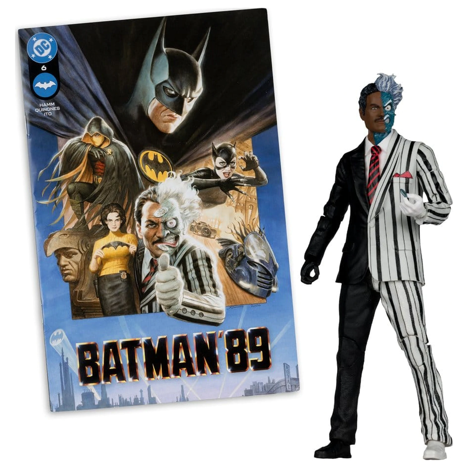 DC Direct Page Punchers akciófigura Two-Face (Batman 89) (Red Platinum Edition) 19 cm termékfotó