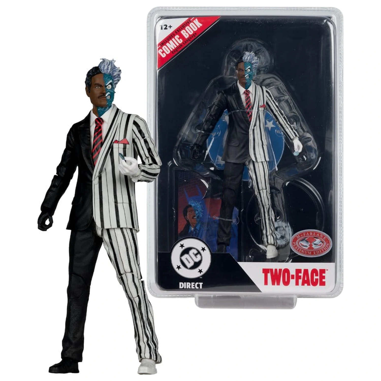 DC Direct Page Punchers akciófigura Two-Face (Batman 89) (Red Platinum Edition) 19 cm termékfotó