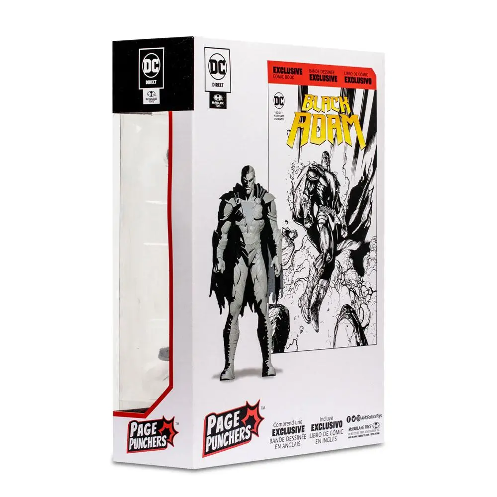 DC Direct Page Punchers Black Adam with Black Adam Comic (Line Art Variant) akciófigura termékfotó