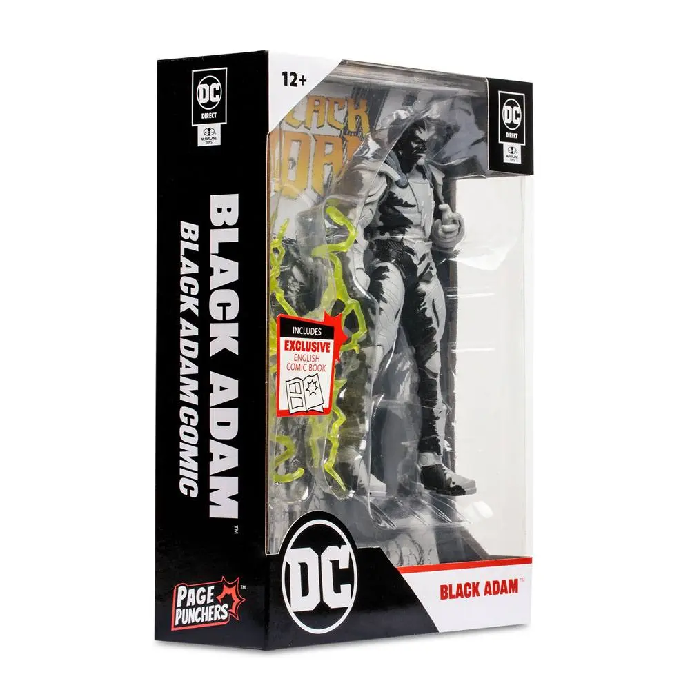 DC Direct Page Punchers Black Adam with Black Adam Comic (Line Art Variant) akciófigura termékfotó