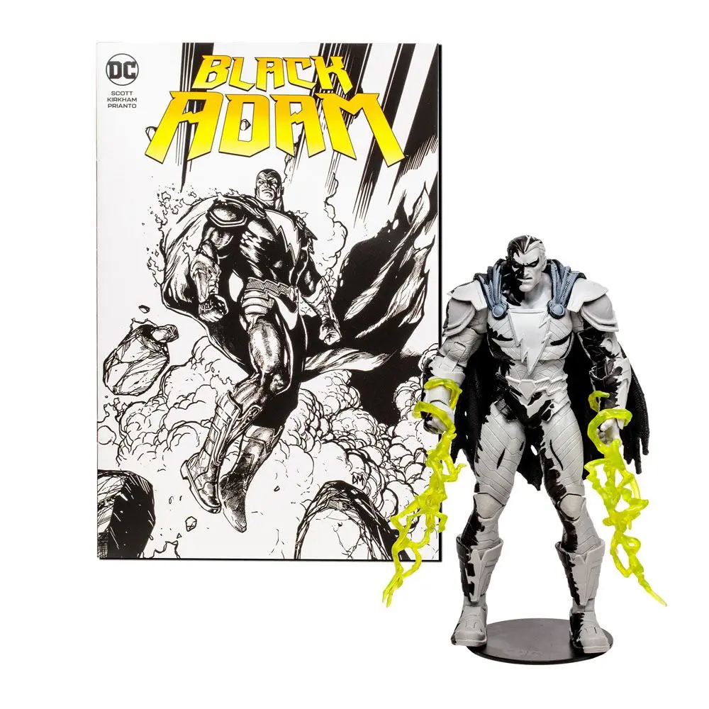 DC Direct Page Punchers Black Adam with Black Adam Comic (Line Art Variant) akciófigura termékfotó