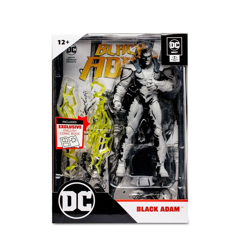 DC Direct Page Punchers Black Adam with Black Adam Comic (Line Art Variant) akciófigura termékfotó