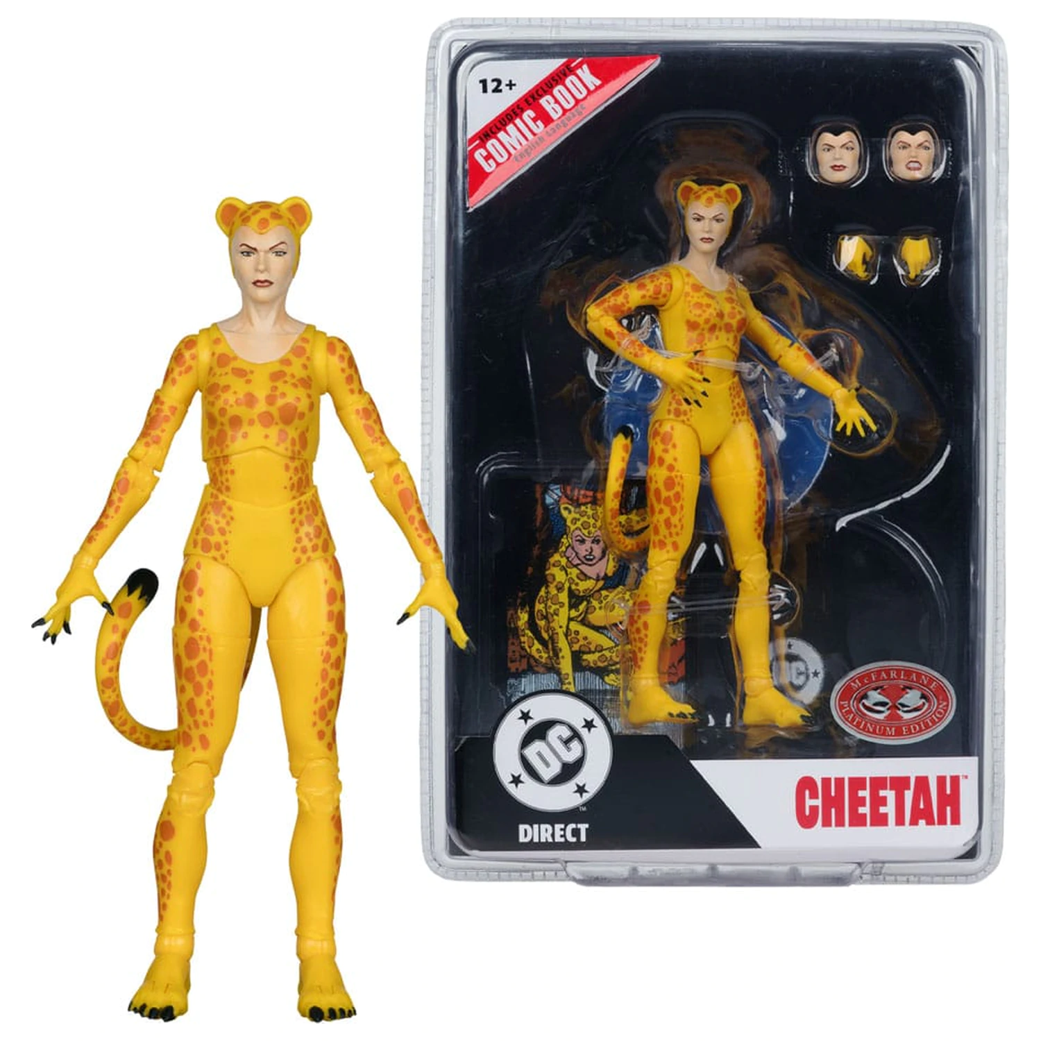 DC Direct Page Punchers Cheetah (Crisis on Infinite Earths)(Red Platinum Edition) akciófigura 17 cm termékfotó