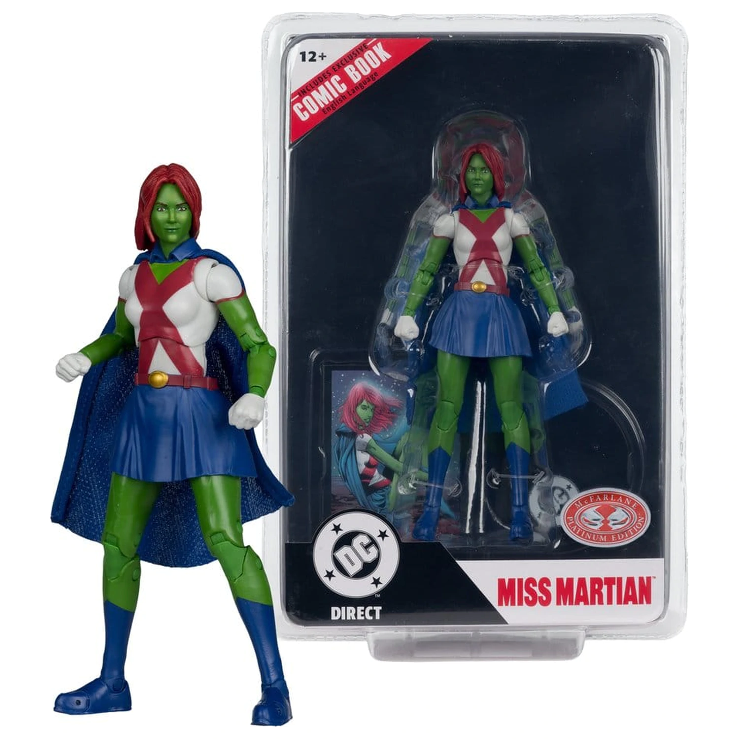 DC Direct Page Punchers Miss Martian (Teen Titans #41) (Red Platinum Edition) akciófigura 17 cm termékfotó