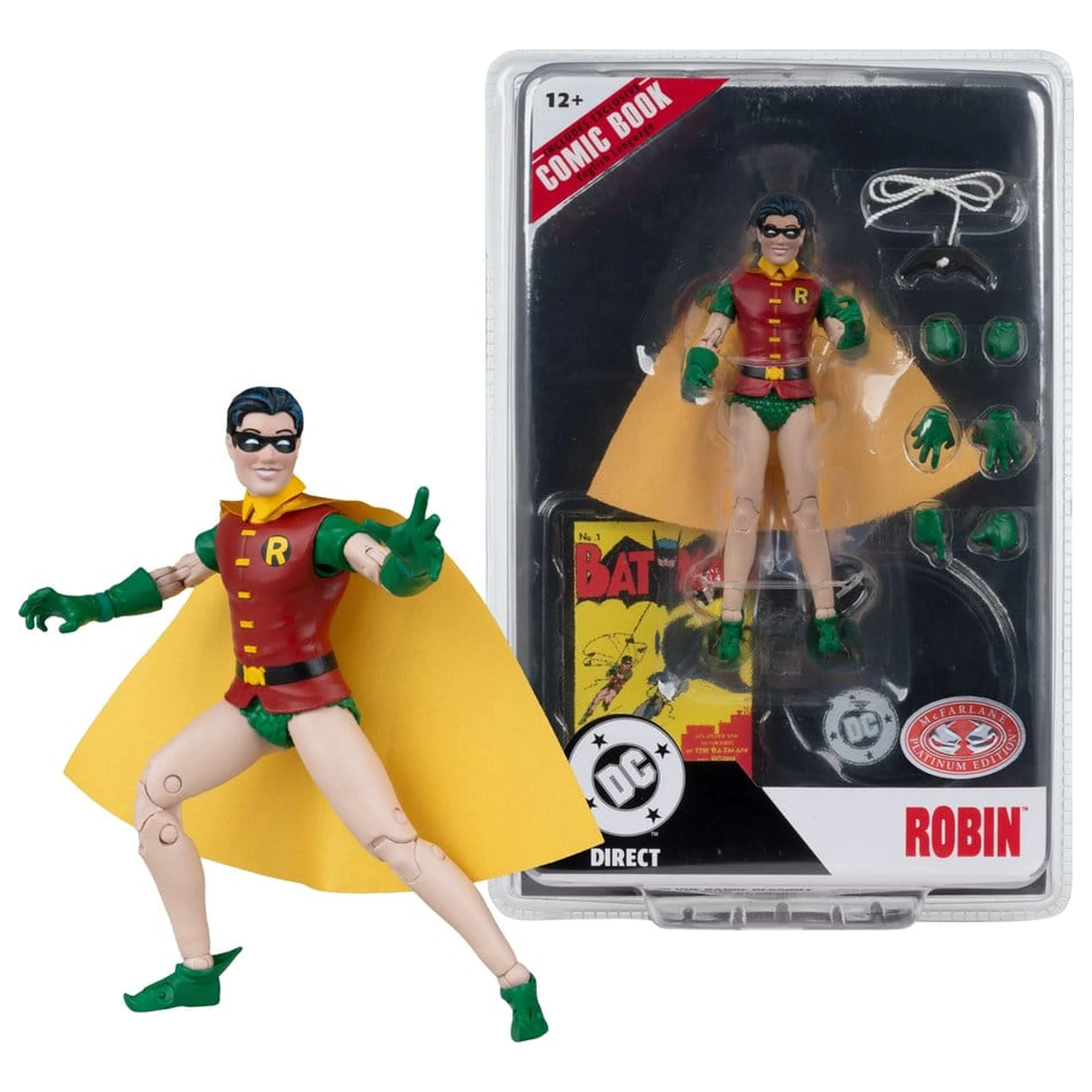 DC Direct Page Punchers Robin Dick Grayson (Batman #1) (Red Platinum Edition) akciófigura 14 cm termékfotó