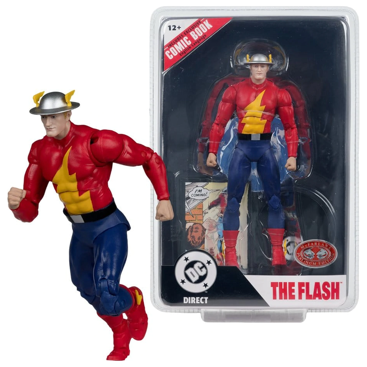 DC Direct Page Punchers The Flash Jay Garrick (The Flash #123) (Red Platinum Edition) akciófigura 18 cm termékfotó