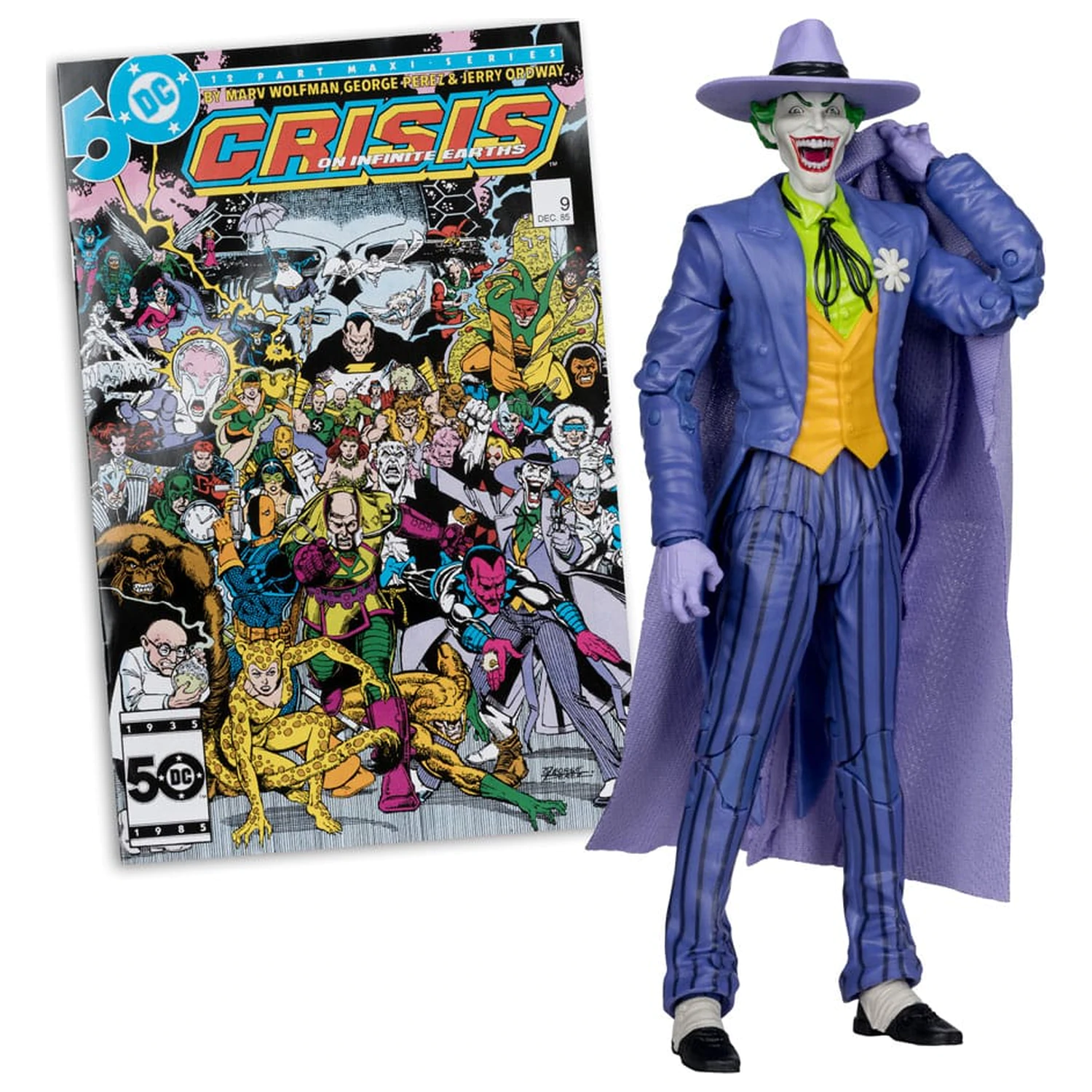 DC Direct Page Punchers The Joker (Crisis on Infinite Earths) akciófigura 18 cm termékfotó