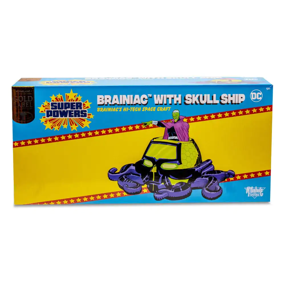 DC Direct Super Powers Brainiac with Skull Ship (Gold Label) akciófigura és jármű 12 cm termékfotó