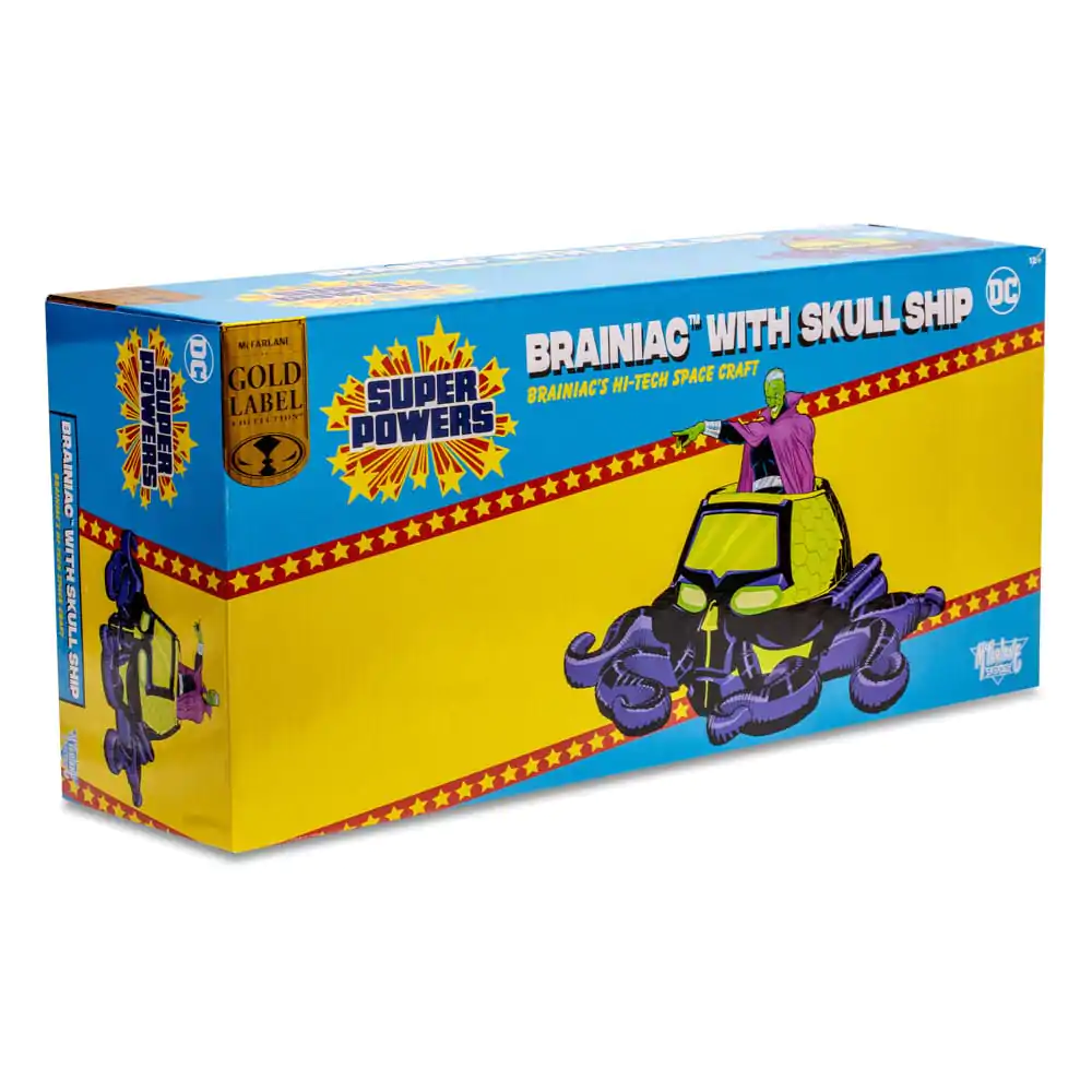 DC Direct Super Powers Brainiac with Skull Ship (Gold Label) akciófigura és jármű 12 cm termékfotó
