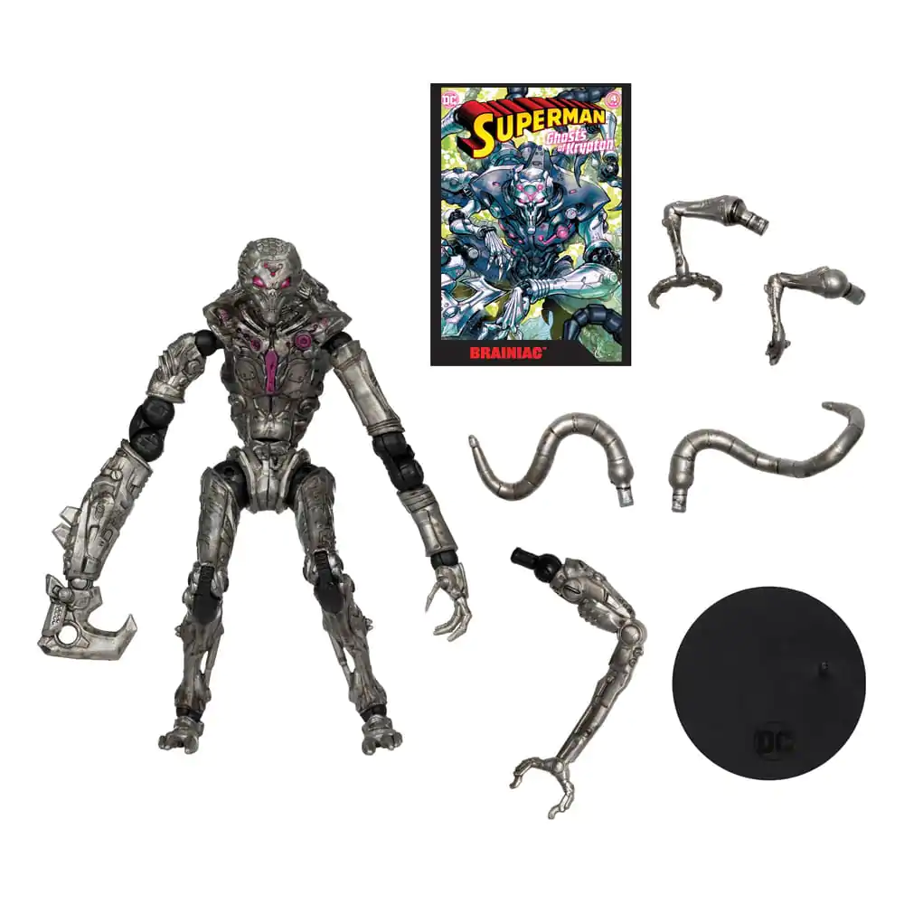 DC Direct Superman Wave 5 Brainiac (Gold Label) (Ghosts of Krypton) akciófigura és képregény 18 cm termékfotó