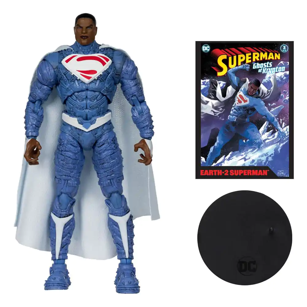 DC Direct Superman Wave 5 Earth-2 Superman (Ghosts of Krypton) akciófigura és képregény 18 cm termékfotó