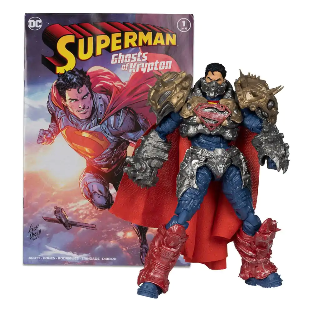 DC Direct Superman Wave 5 Superman (Ghosts of Krypton) akciófigura és képregény 18 cm termékfotó