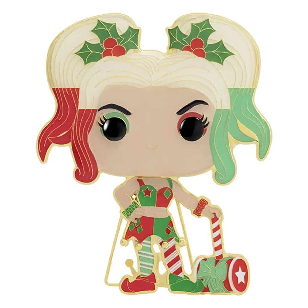 DC Holiday Funko POP! Enamel Pin Harley Quinn 10 cm termékfotó