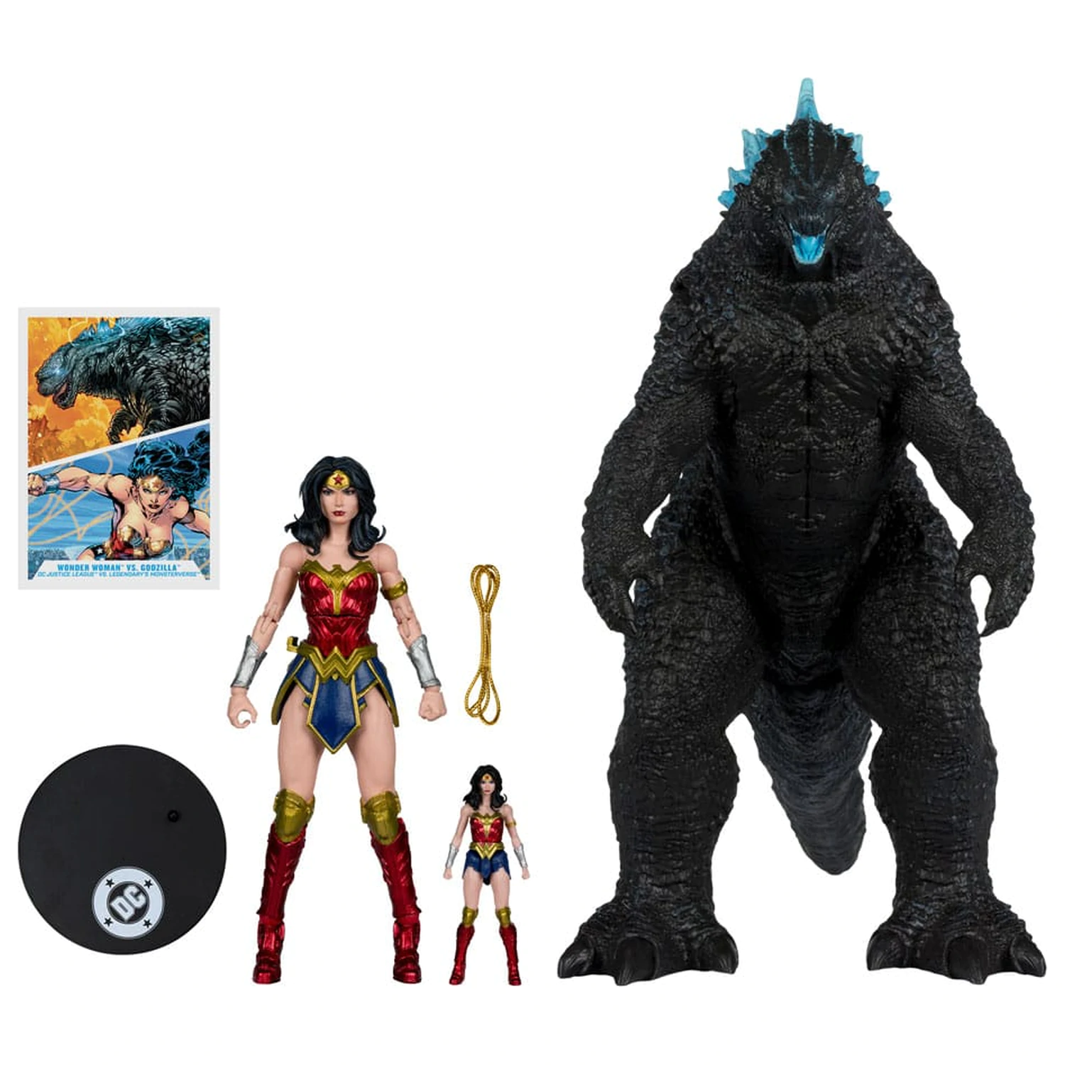 DC Justice League Monsterverse DC Multiverse Action Wonder Woman Vs. Atomic Blast Godzilla 2 db-os figura csomag 18 cm  termékfotó