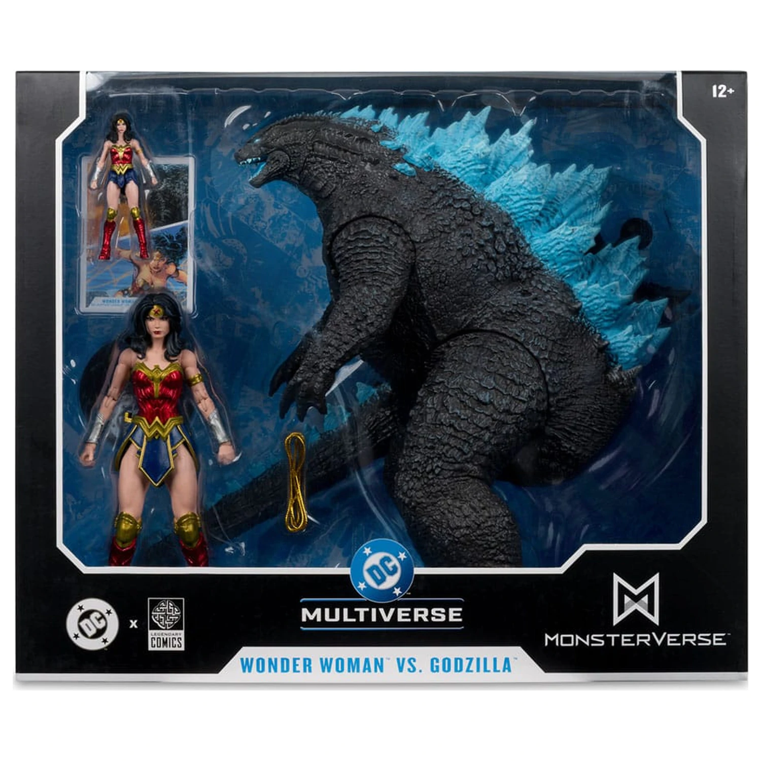 DC Justice League Monsterverse DC Multiverse Action Wonder Woman Vs. Atomic Blast Godzilla 2 db-os figura csomag 18 cm  termékfotó