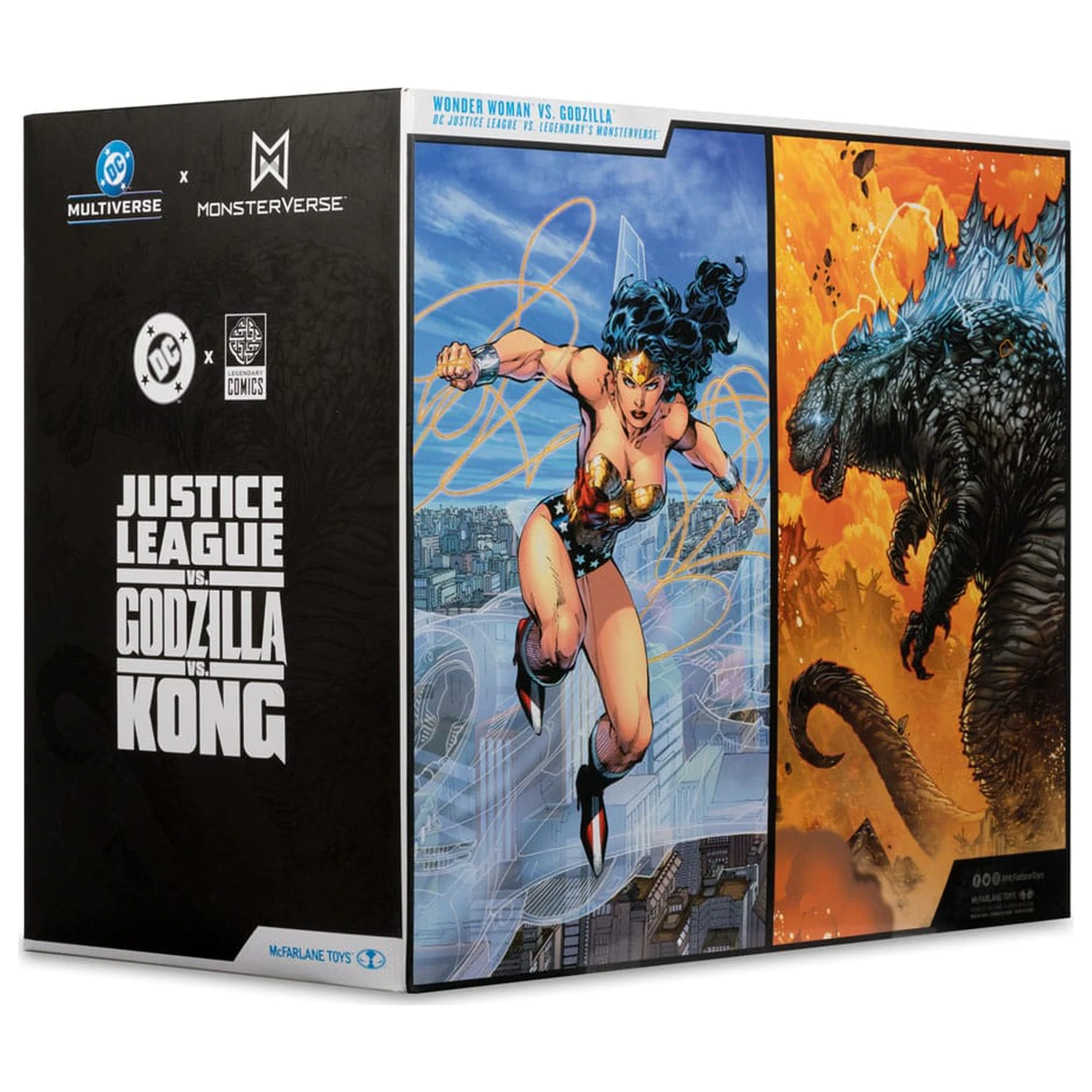 DC Justice League Monsterverse DC Multiverse Action Wonder Woman Vs. Atomic Blast Godzilla 2 db-os figura csomag 18 cm  termékfotó