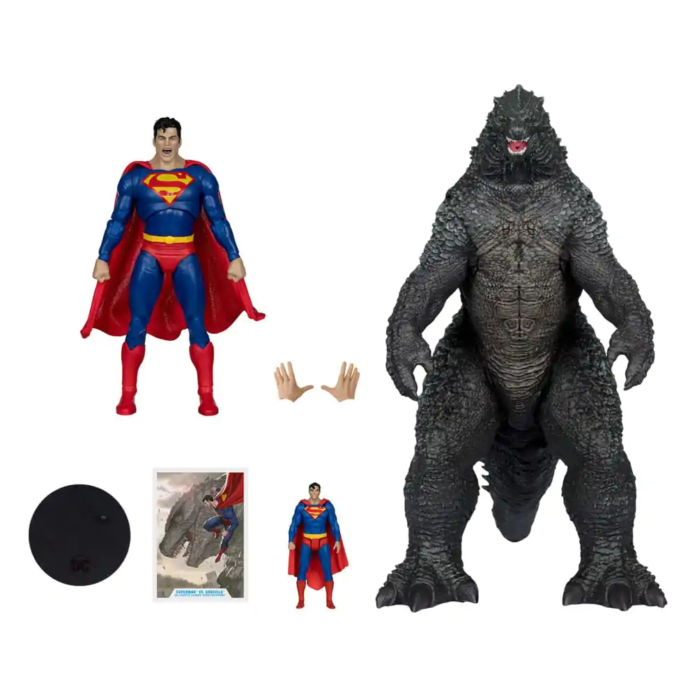 DC Justice League Monsterverse DC Multiverse Superman Vs. Godzilla 2 db-os akciófigura csomag 30 cm termékfotó