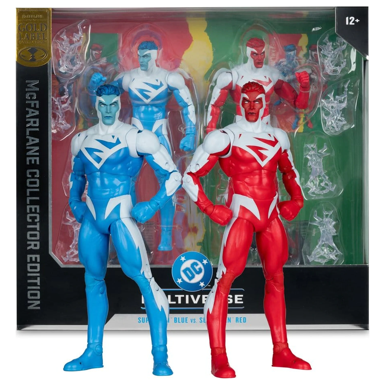 DC Multiverse 2 db-os akciófigura csomag Superman Blue vs. Superman Red (Gold Label) 18 cm termékfotó
