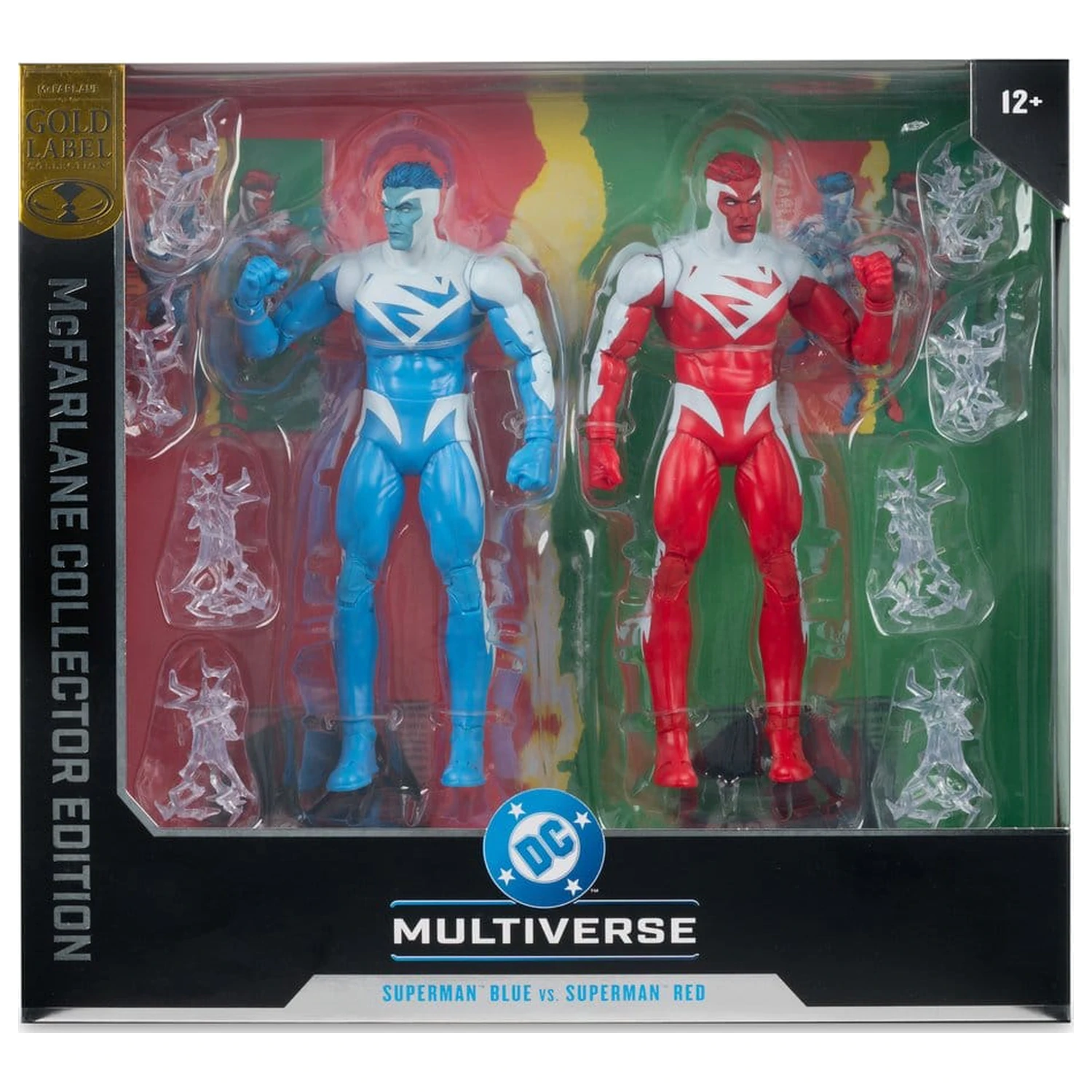 DC Multiverse 2 db-os akciófigura csomag Superman Blue vs. Superman Red (Gold Label) 18 cm termékfotó