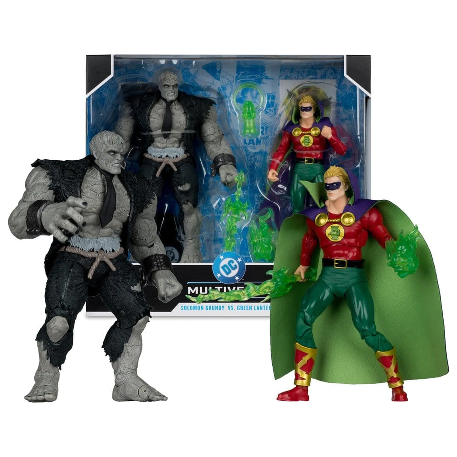 DC Multiverse Action 2 db-os figura csomag Solomon Grundy vs Green Lantern termékfotó